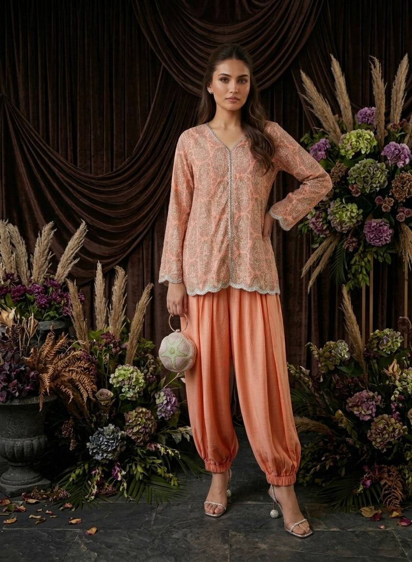 Peach floral