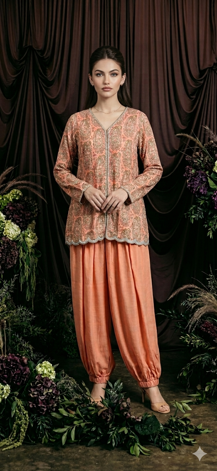Peach floral