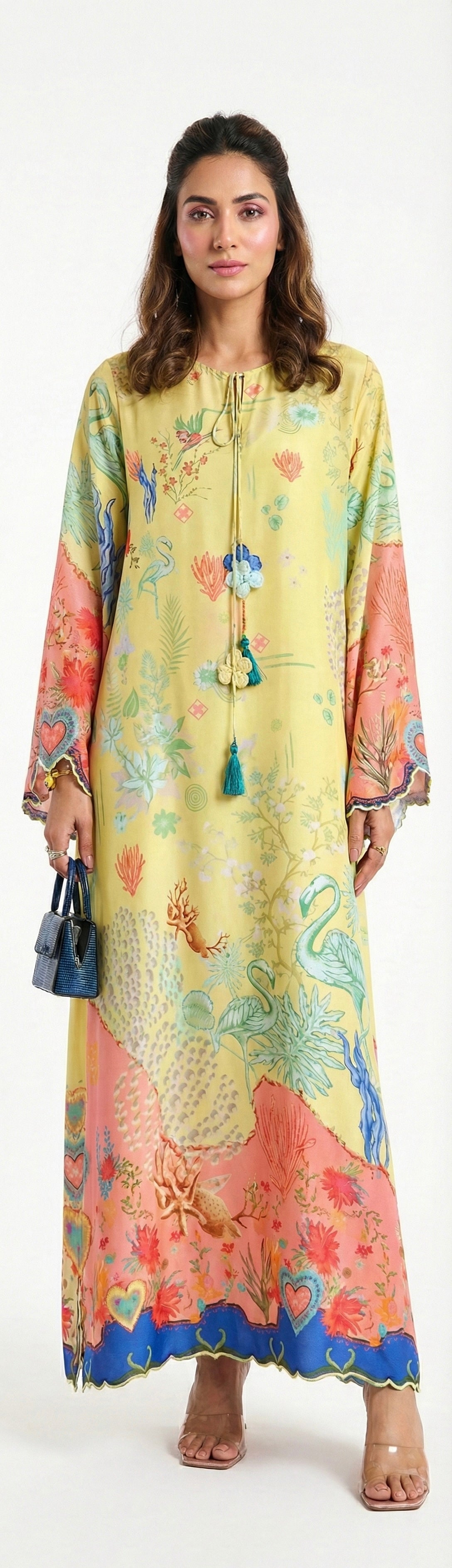Yellow Flamingo Kaftan