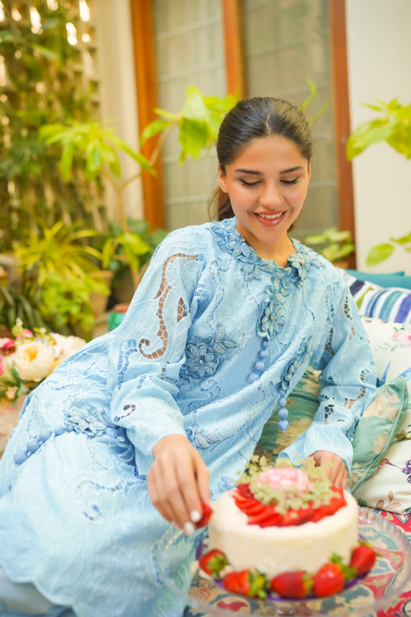 Blue Floral Dress